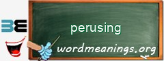 WordMeaning blackboard for perusing